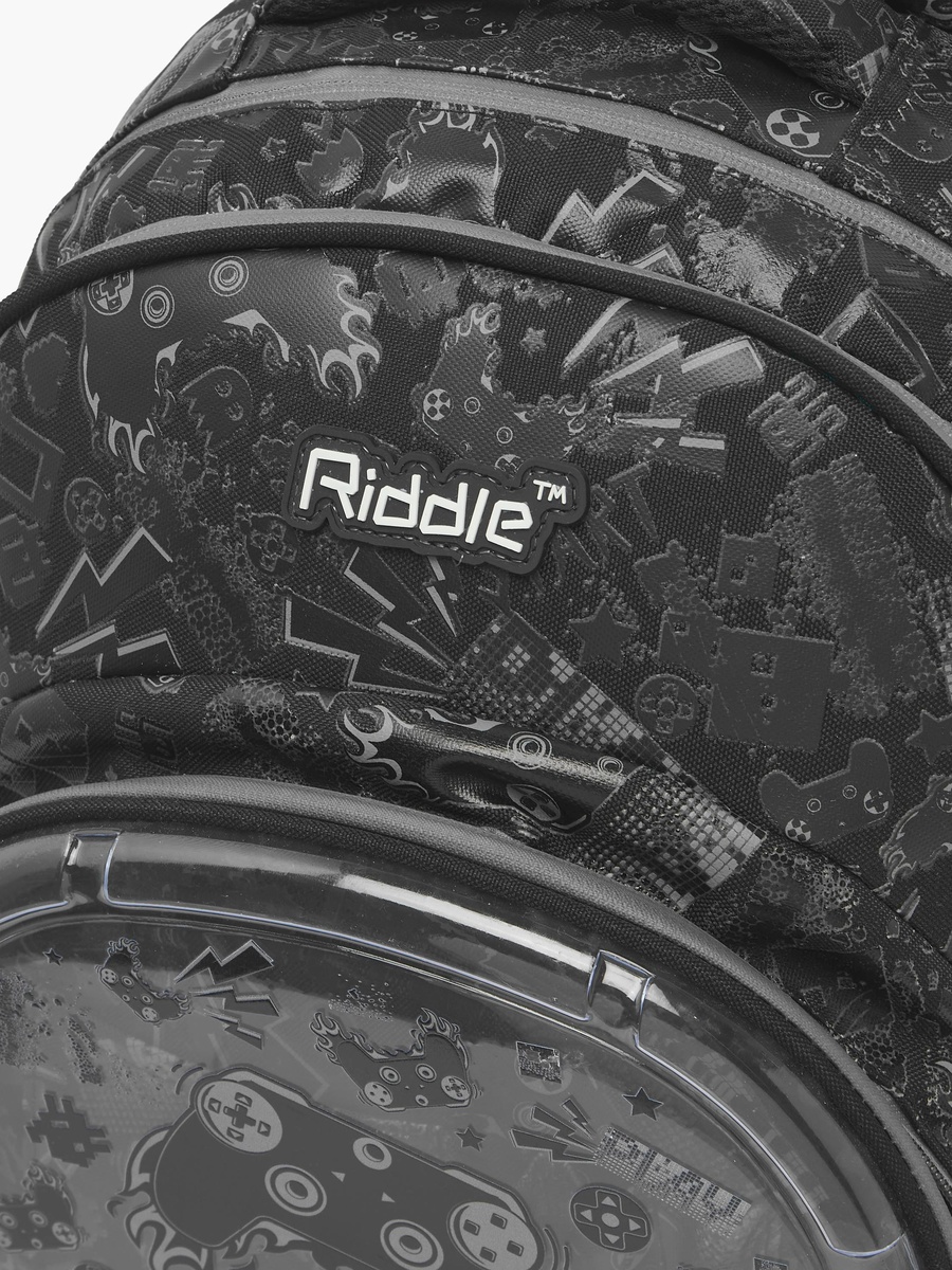Game Print Backpack with Padded Back