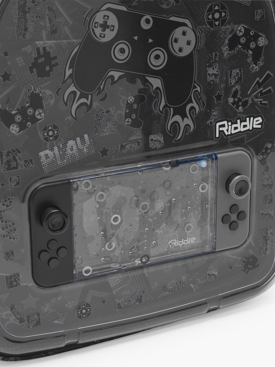 Game Print Backpack with Padded Back