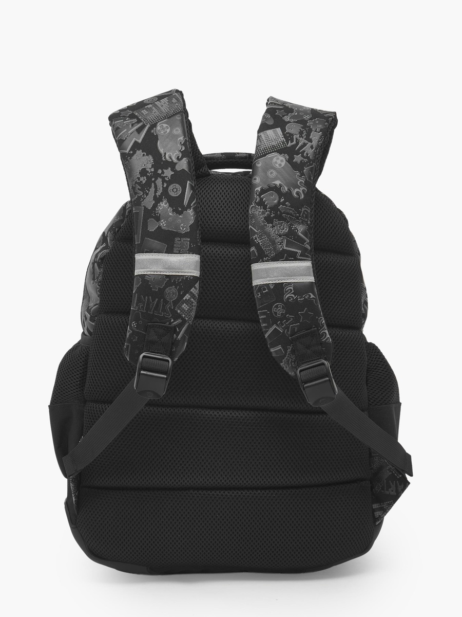 Game Print Backpack with Padded Back