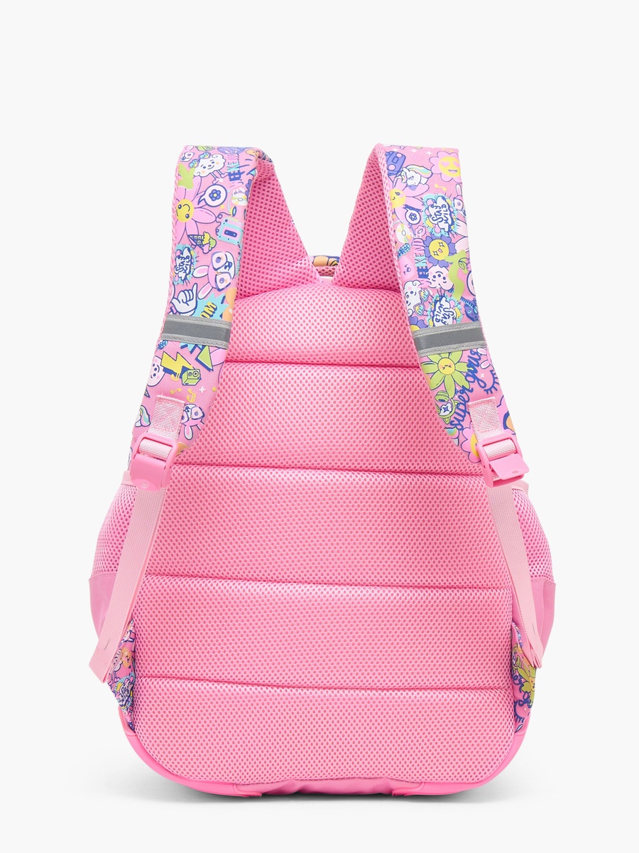 Floral Print Backpack with Padded Shoulder Straps