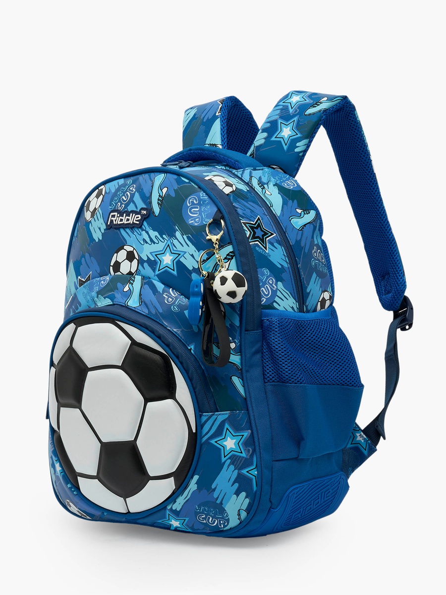 Football Print Backpack with Padded Adjustable Straps
