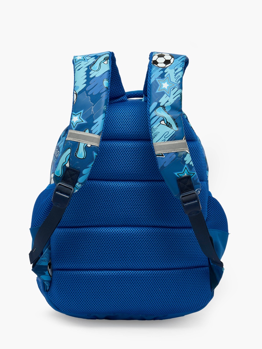 Football Print Backpack with Padded Adjustable Straps