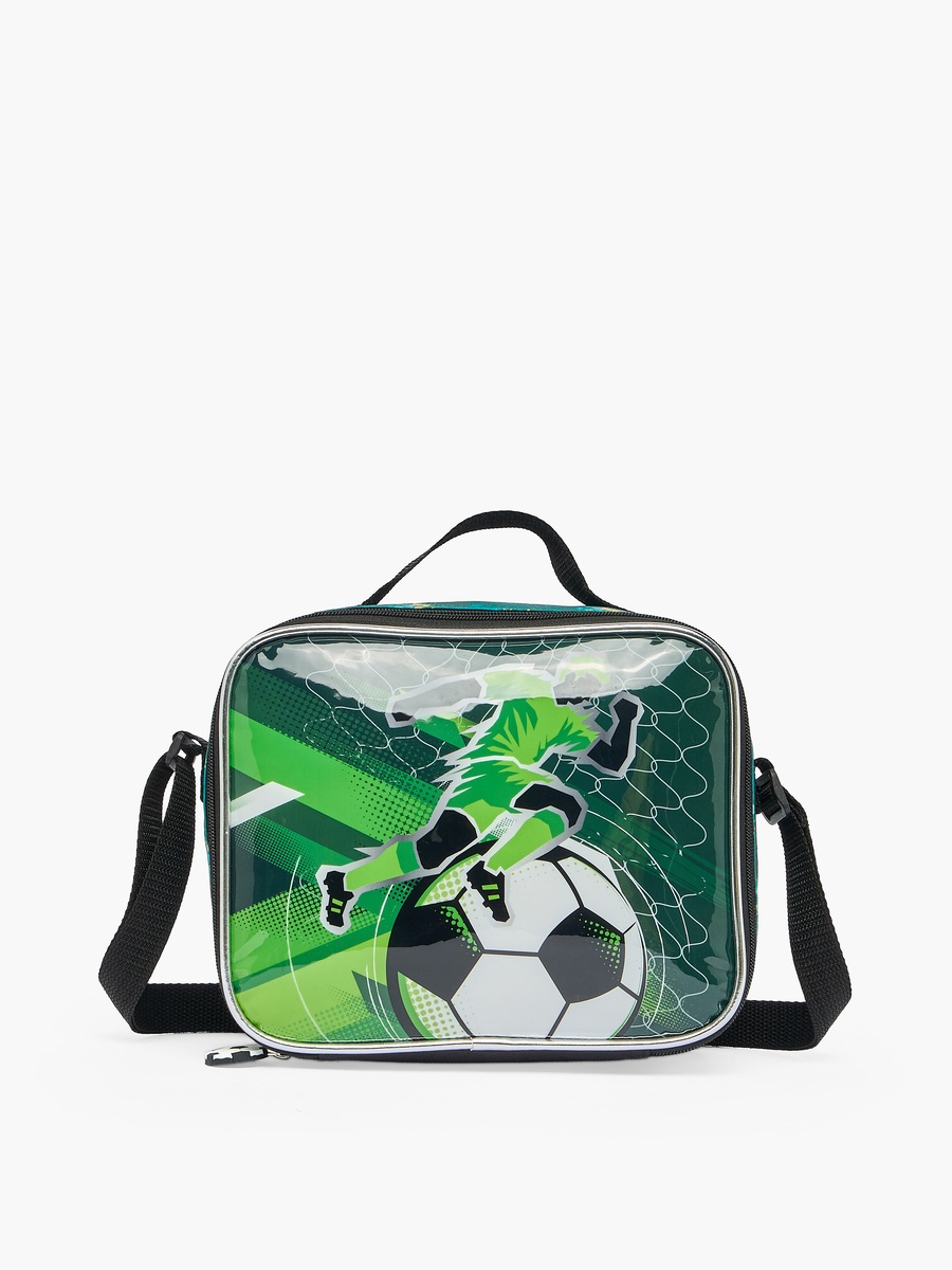 Football 3-Piece School Trolley Bag Set with Pencil Pouch - 16 inches