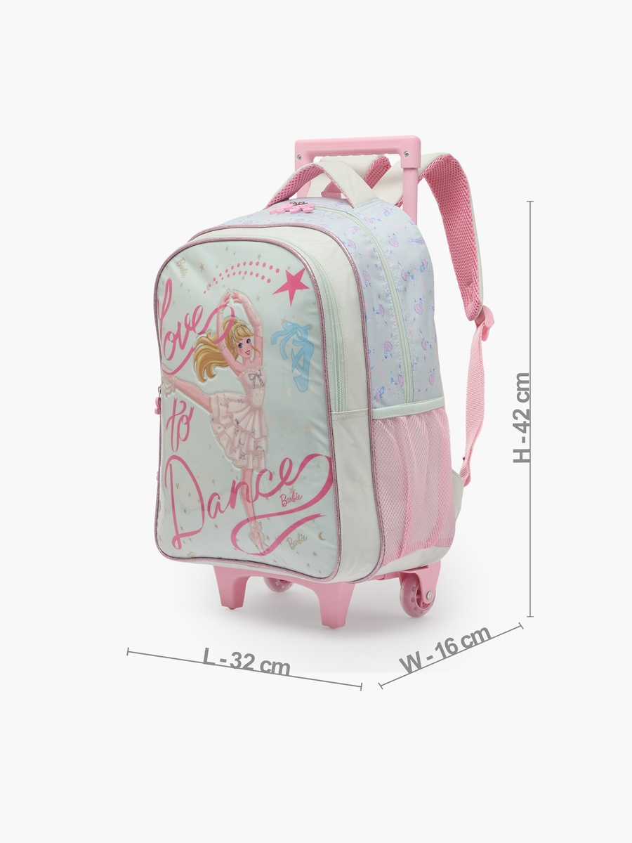 Barbie 3-Piece School Trolley Bag Set with Lunch Bag - 16 inches