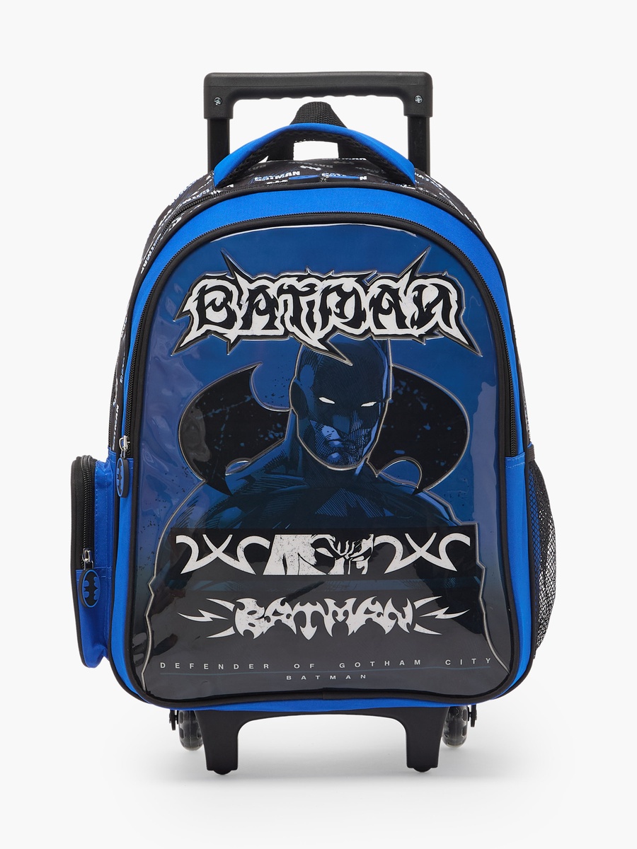 Batman 3-Piece School Trolley Bag Set with Lunch Bag and Pencil Case - 16 inches