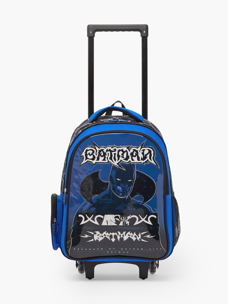 Batman 3-Piece School Trolley Bag Set with Lunch Bag and Pencil Case - 16 inches