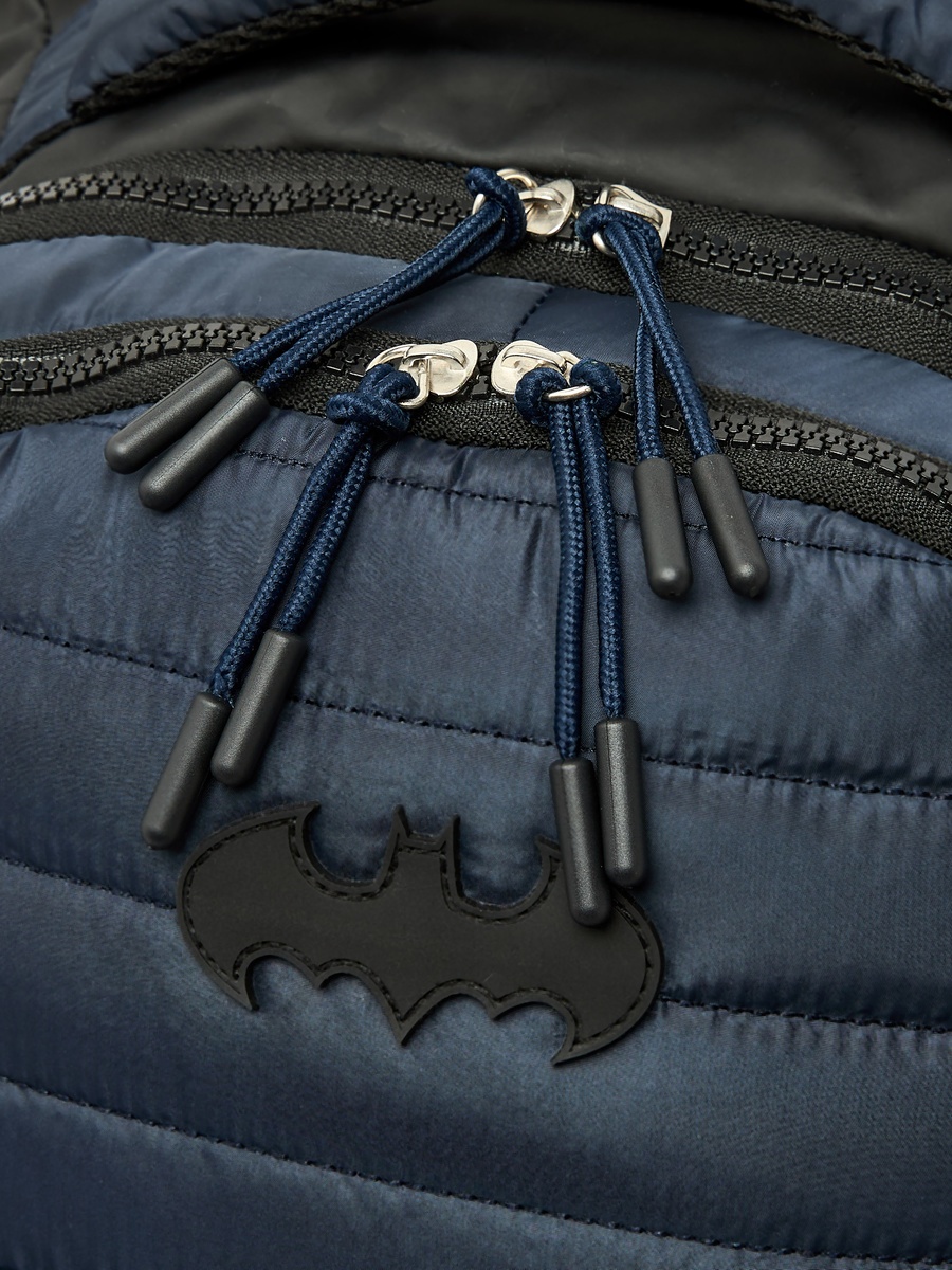 Batman Textured Trolley Bag with Durable Wheels - 18 inches