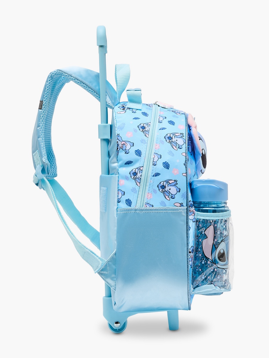 Stitch Print 3-Piece School Trolley Bag Set with Lunch Box - 14 inches