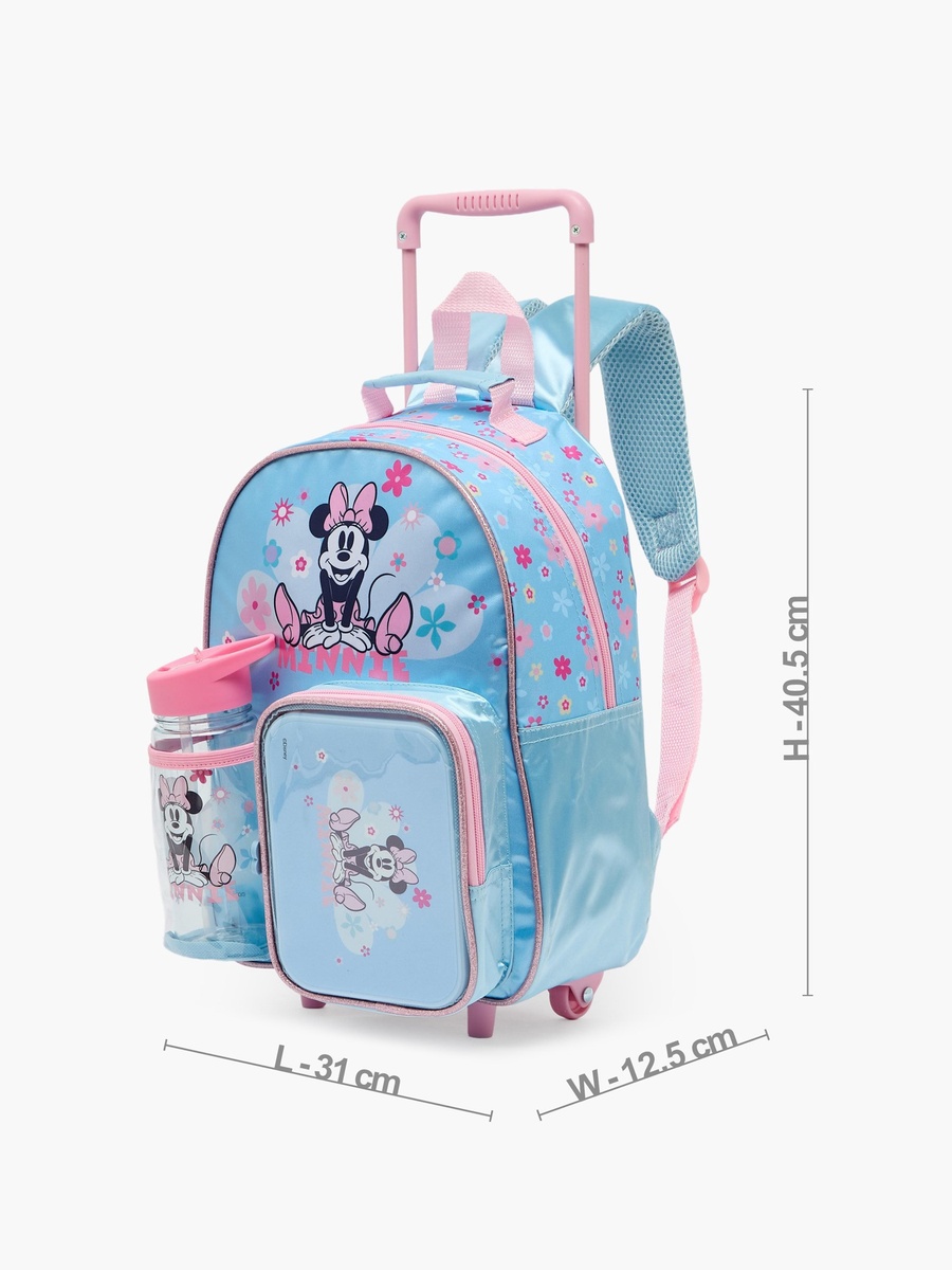 Minnie Mouse 3-Piece School Trolley Bag Set with Lunch Box - 14 inches