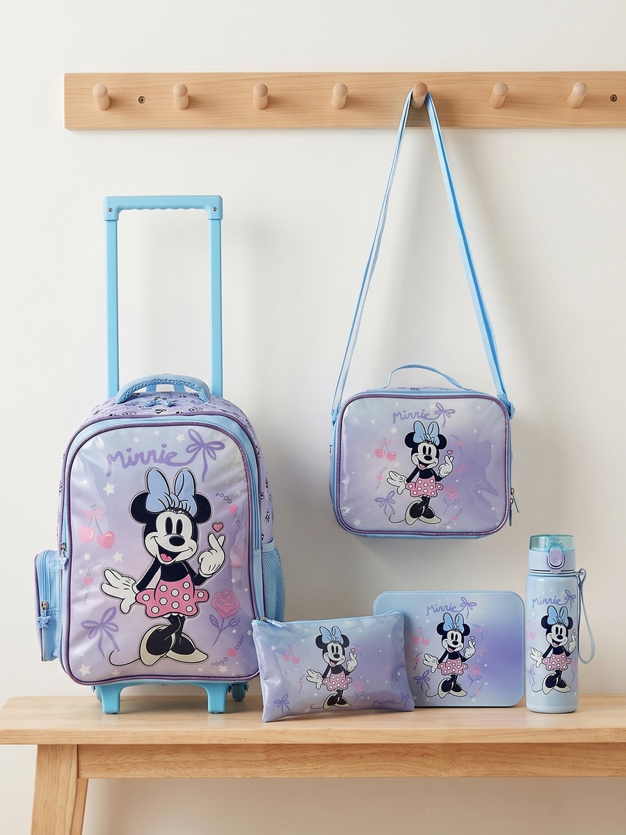 Minnie Mouse 5-Piece School Trolley Bag Set with Lunch Bag - 16 inches