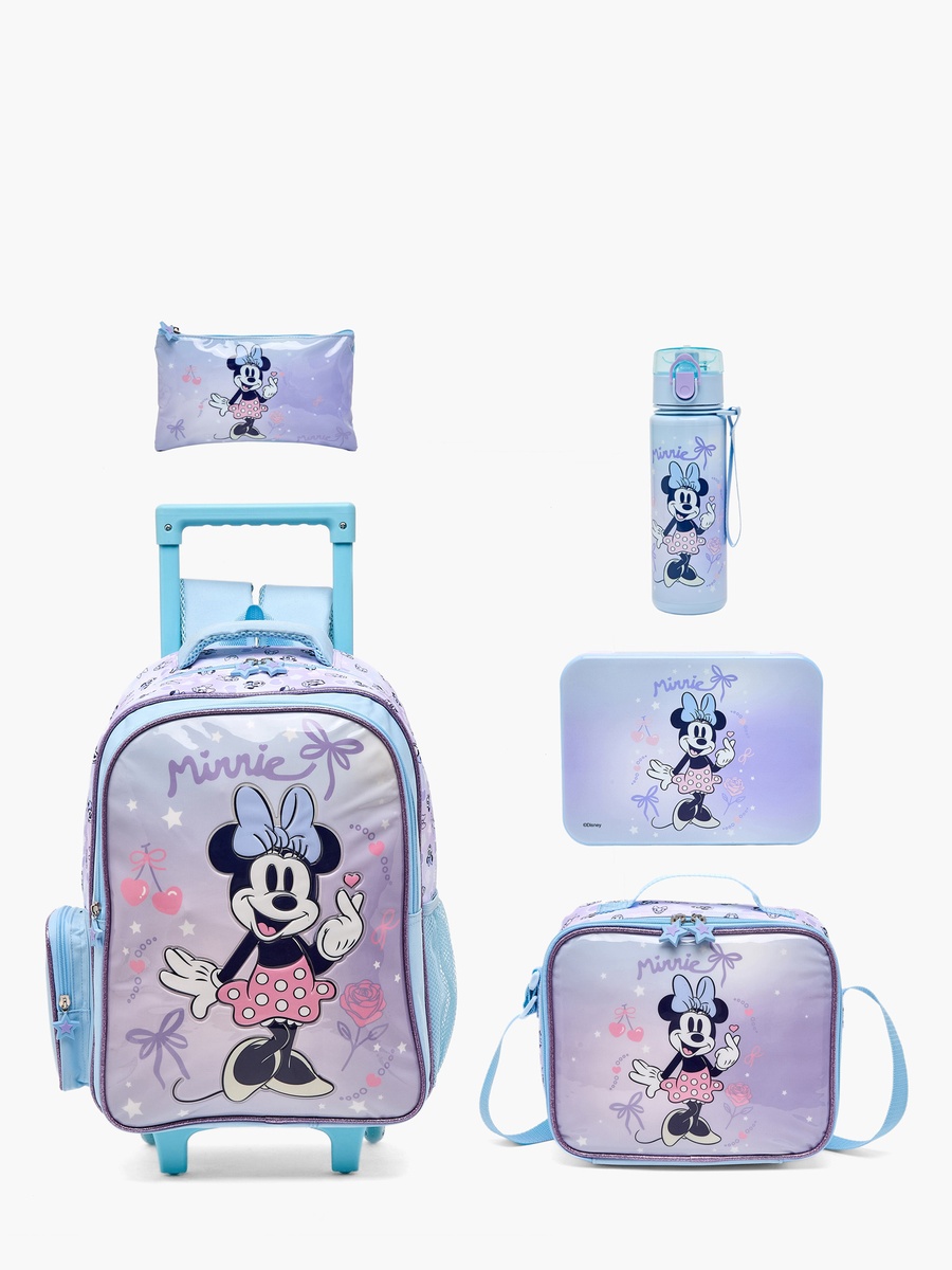 Minnie Mouse 5-Piece School Trolley Bag Set with Lunch Bag - 16 inches