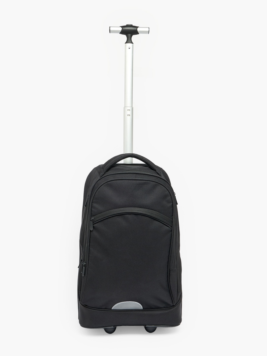 Solid 3-Piece School Trolley Bag Set with Lunch Bag - 18 inches