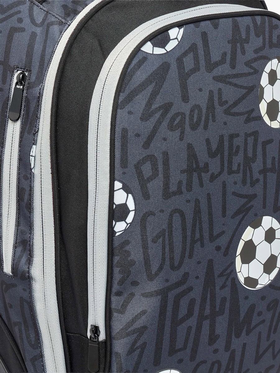 Football 3-Piece School Trolley Bag Set with Lunch Bag - 18 inches