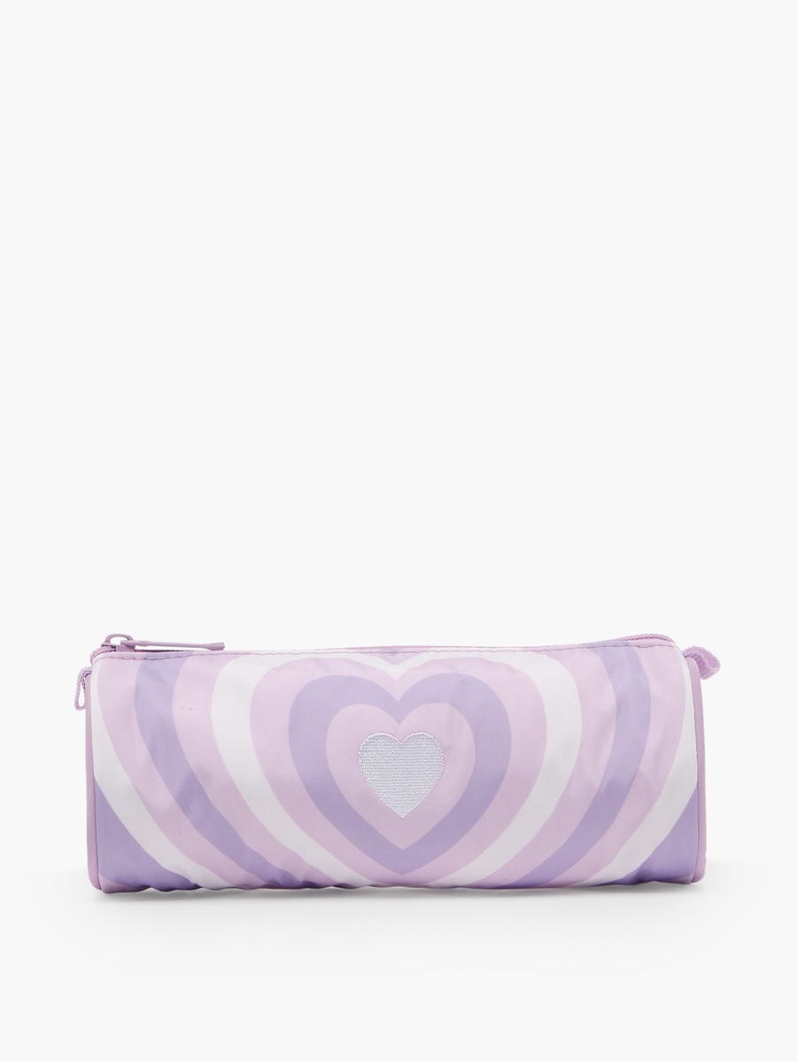 Heart Print 3-Piece School Trolley Bag Set with Lunch Bag - 18 inches