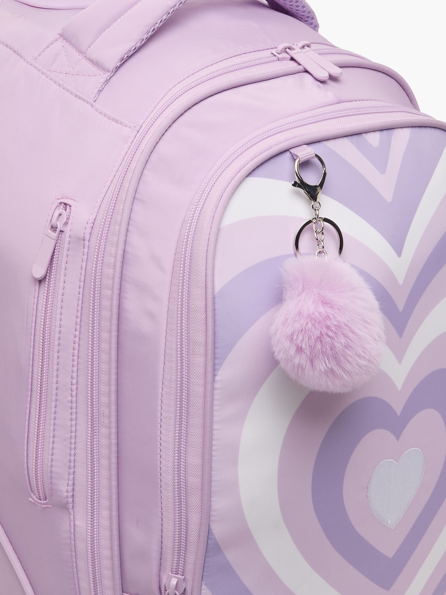 Heart Print 3-Piece School Trolley Bag Set with Lunch Bag - 18 inches