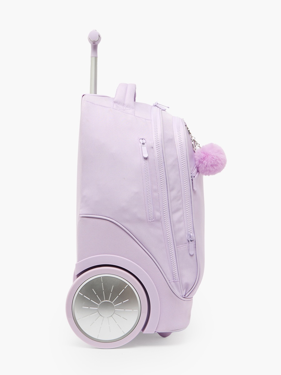 Solid 3-Piece School Trolley Bag Set with Lunch Bag - 18 inches