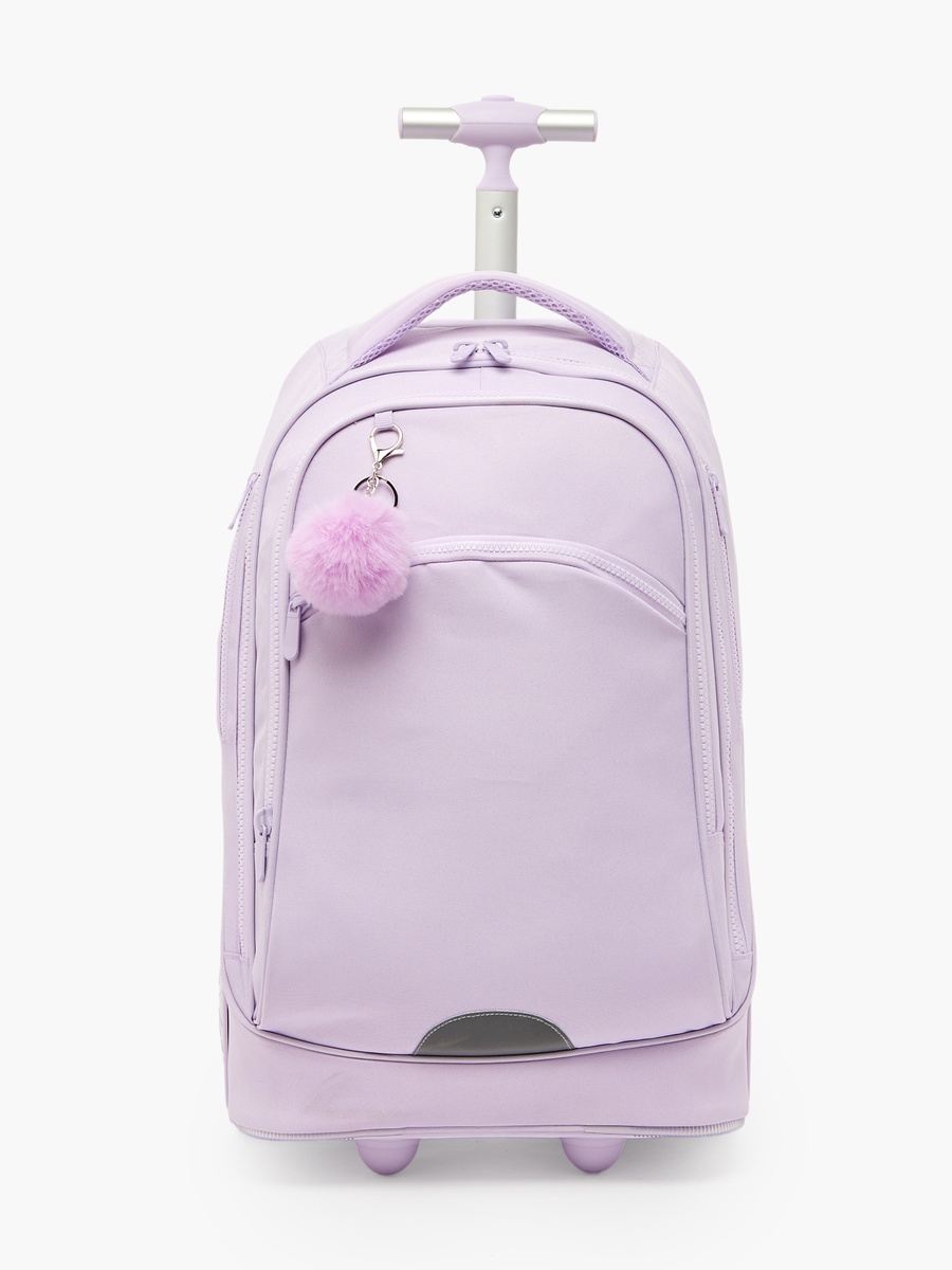 Solid 3-Piece School Trolley Bag Set with Lunch Bag - 18 inches