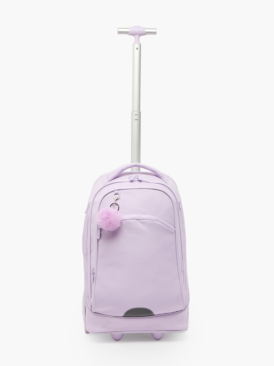 Solid 3-Piece School Trolley Bag Set with Lunch Bag - 18 inches