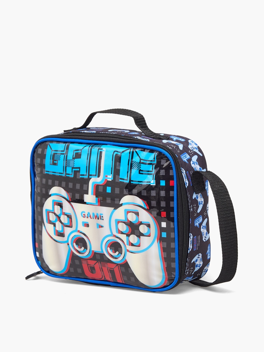 Game Print 5-Piece School Trolley Bag Set with Lunch Bag - 16 inches