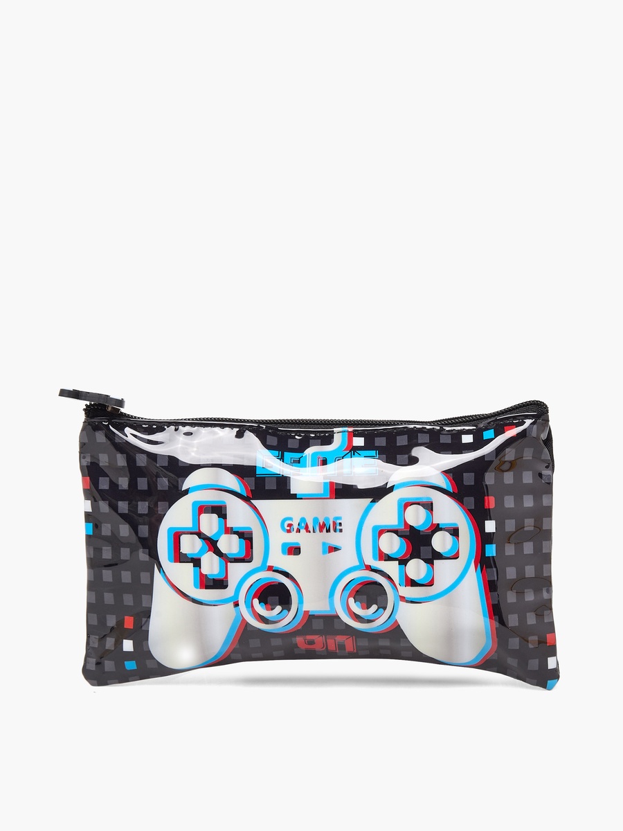 Game Print 5-Piece School Trolley Bag Set with Lunch Bag - 16 inches