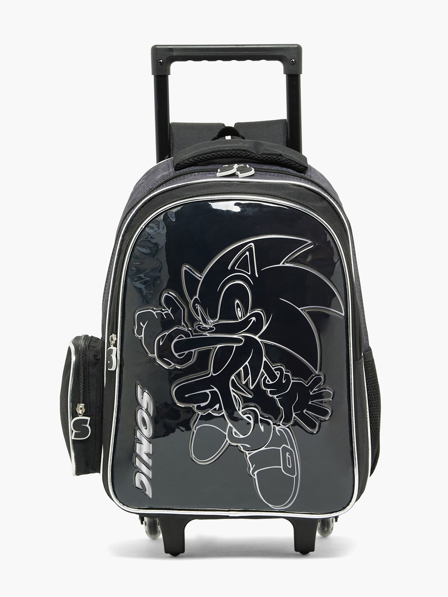Sonic 5-Piece School Trolley Bag Set with Lunch Bag - 16 inches