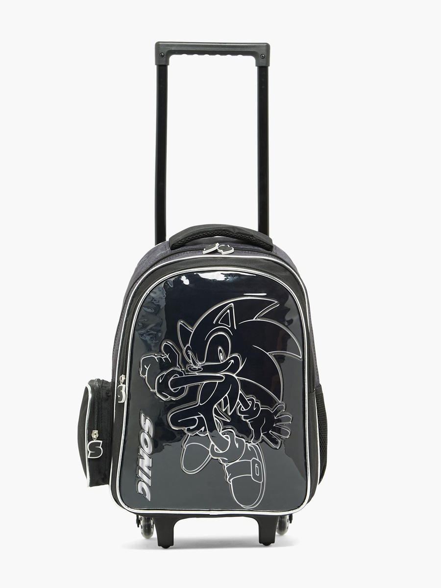 Sonic 5-Piece School Trolley Bag Set with Lunch Bag - 16 inches