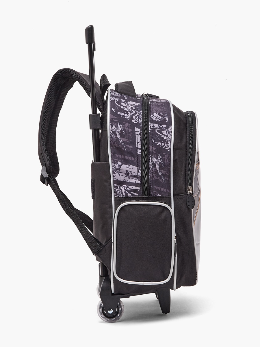 Batman Print 5-Piece School Trolley Bag Set with  Lunch Bag - 16 inches