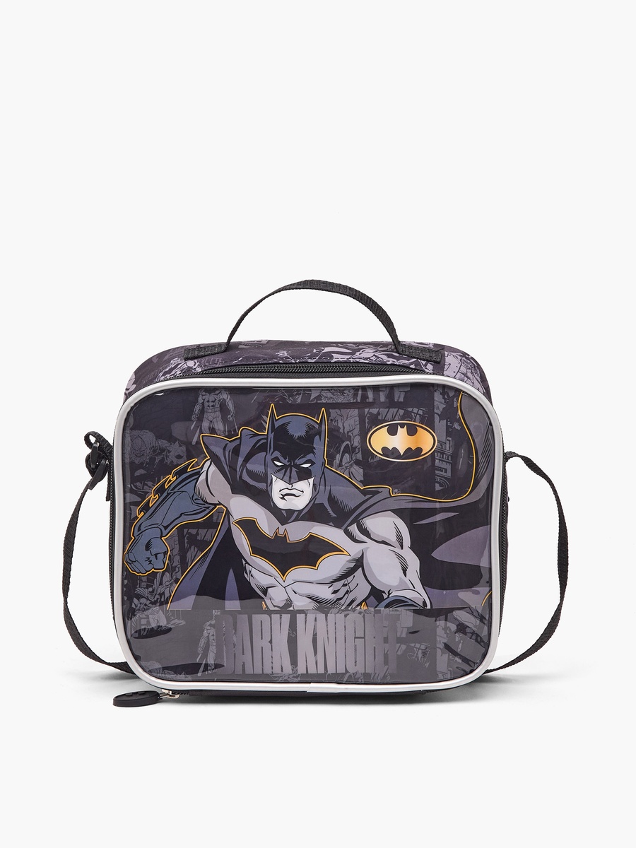 Batman Print 5-Piece School Trolley Bag Set with  Lunch Bag - 16 inches
