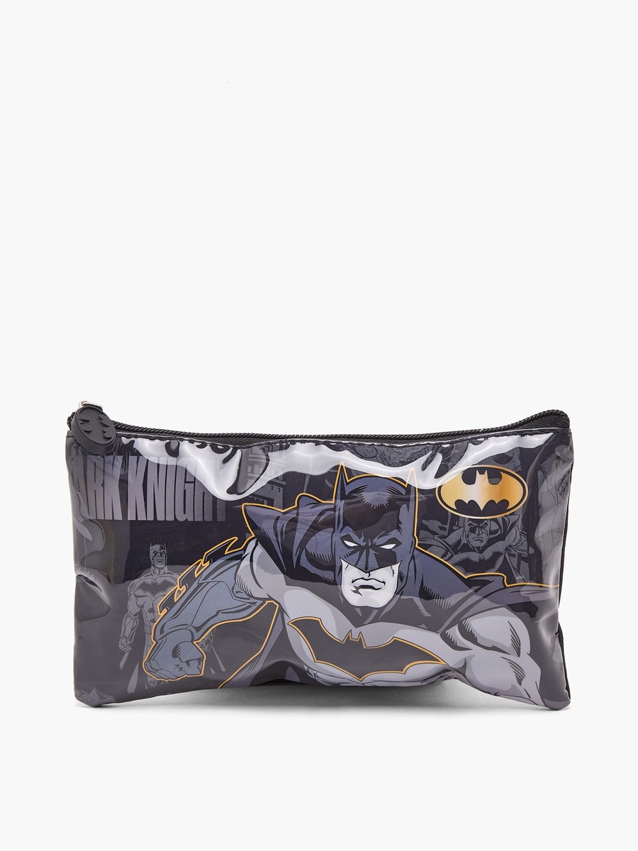 Batman Print 5-Piece School Trolley Bag Set with  Lunch Bag - 16 inches