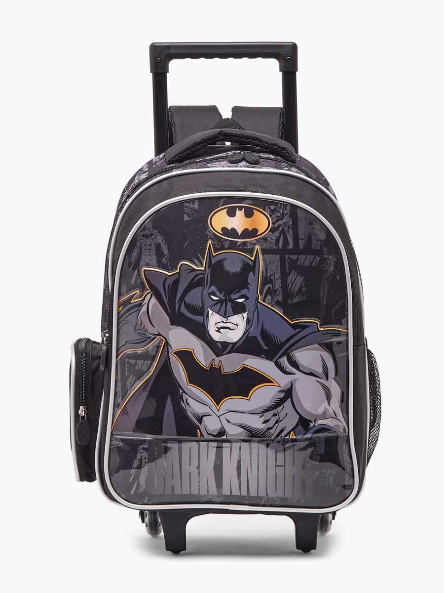 Batman Print 5-Piece School Trolley Bag Set with  Lunch Bag - 16 inches
