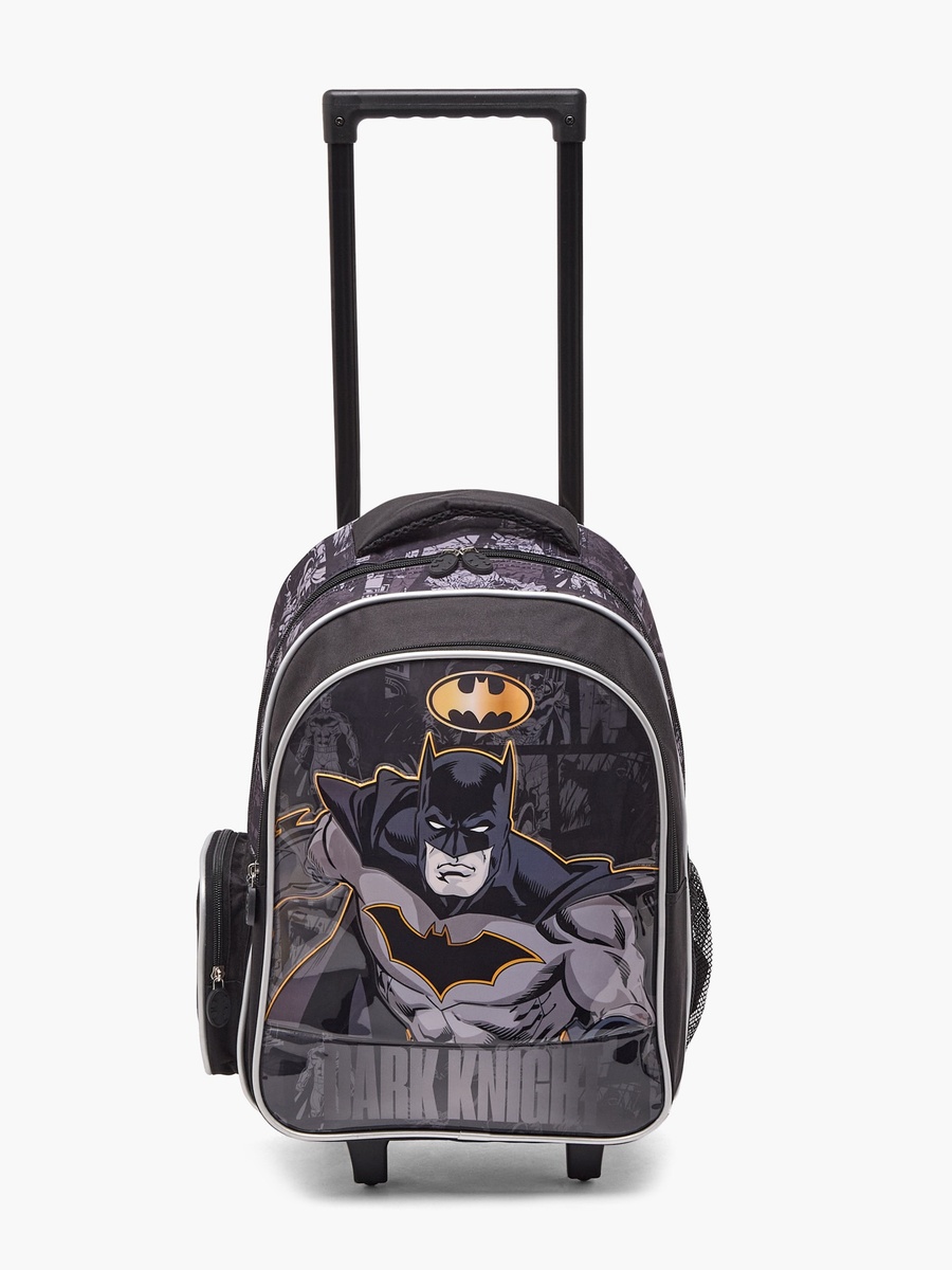 Batman Print 5-Piece School Trolley Bag Set with  Lunch Bag - 16 inches