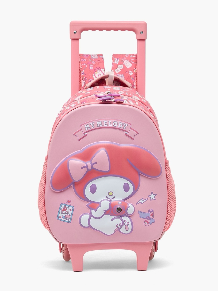 My Melody Print Trolley Bag Retractable Handle - 14 inches