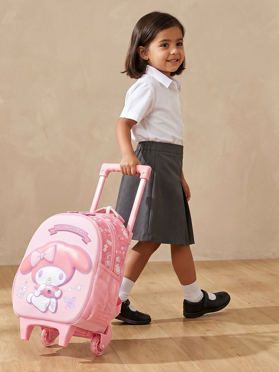 My Melody Print Trolley Bag Retractable Handle - 14 inches
