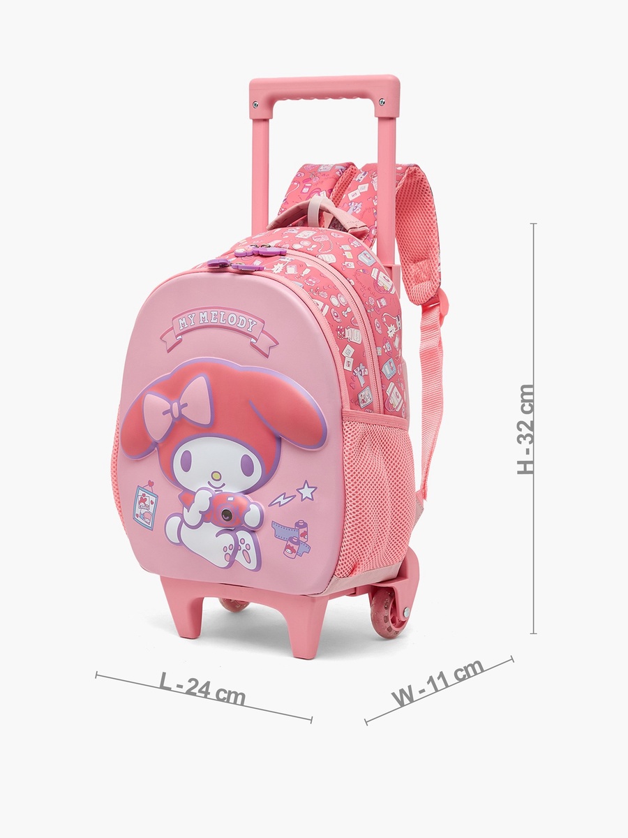 My Melody Print Trolley Bag Retractable Handle - 14 inches