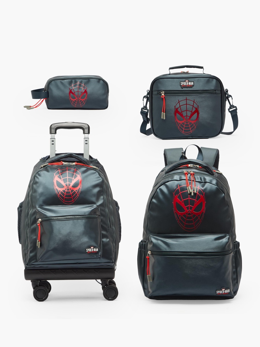 Spider-Man Print Trolley Bag with Adjustable Straps - 18 inches