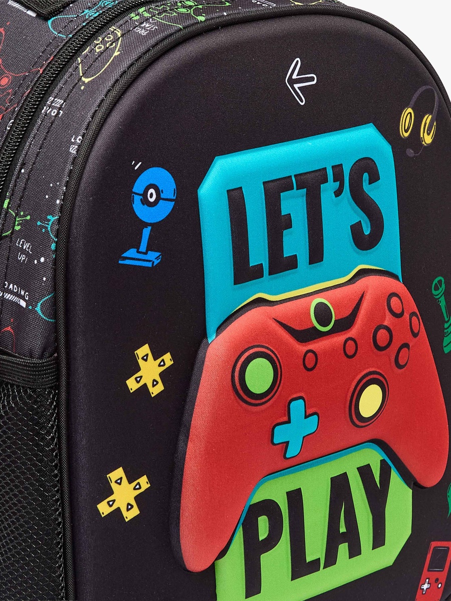 Gaming Print Trolley Bag with Wheels - 14 inches