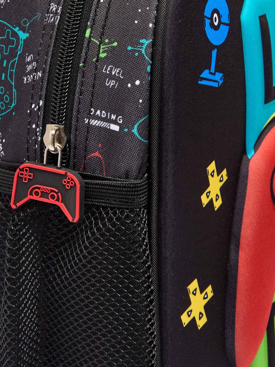 Gaming Print Trolley Bag with Wheels - 14 inches