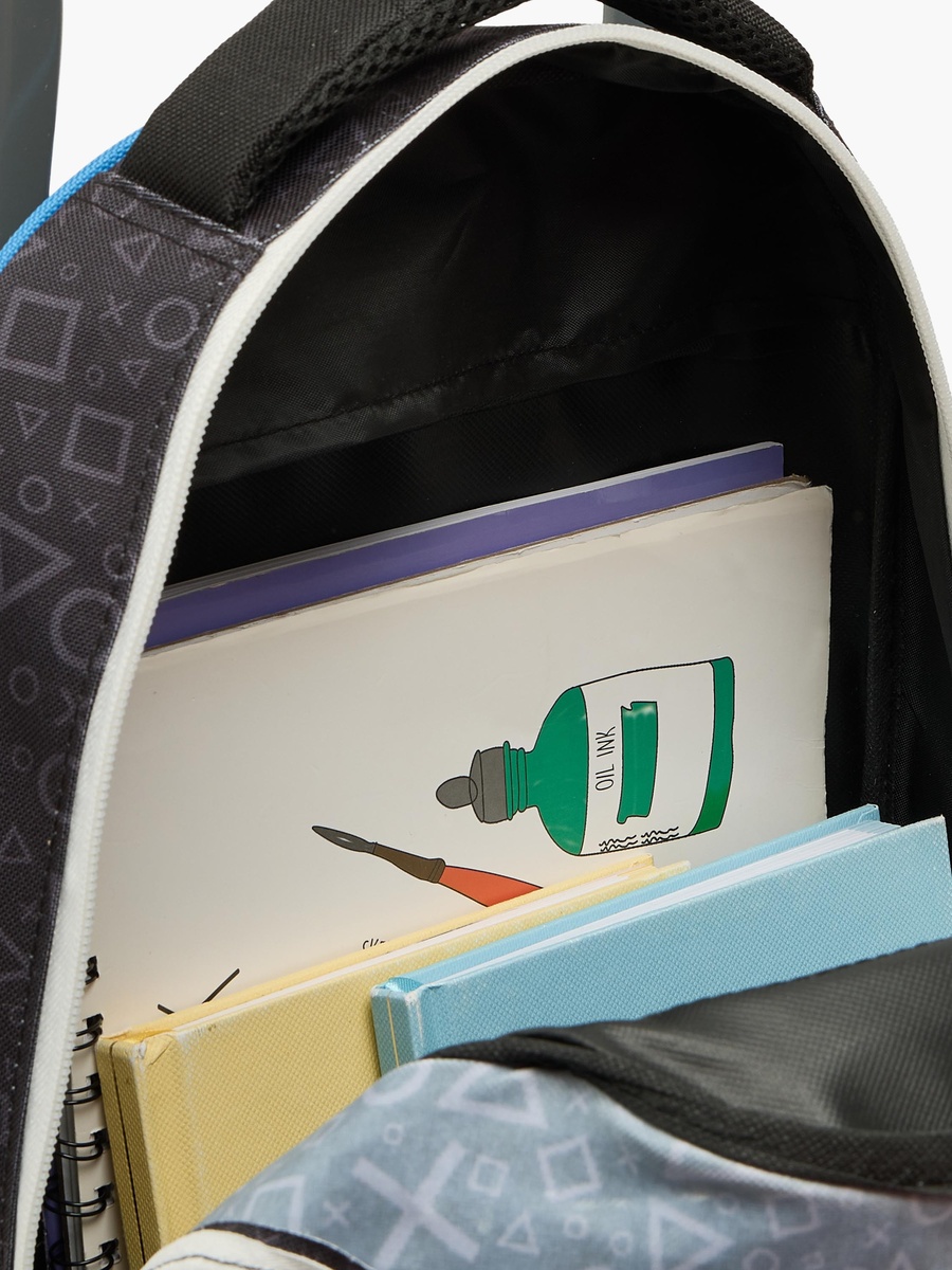 Print 5-Piece School Trolley Bag Set with Lunch Bag - 16 inches