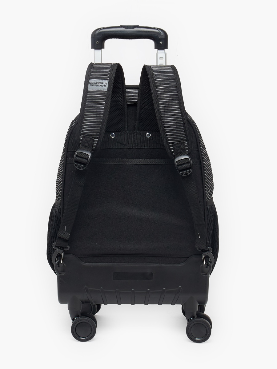Logo Textured Trolley Bag with Durable Wheels - 18 inches