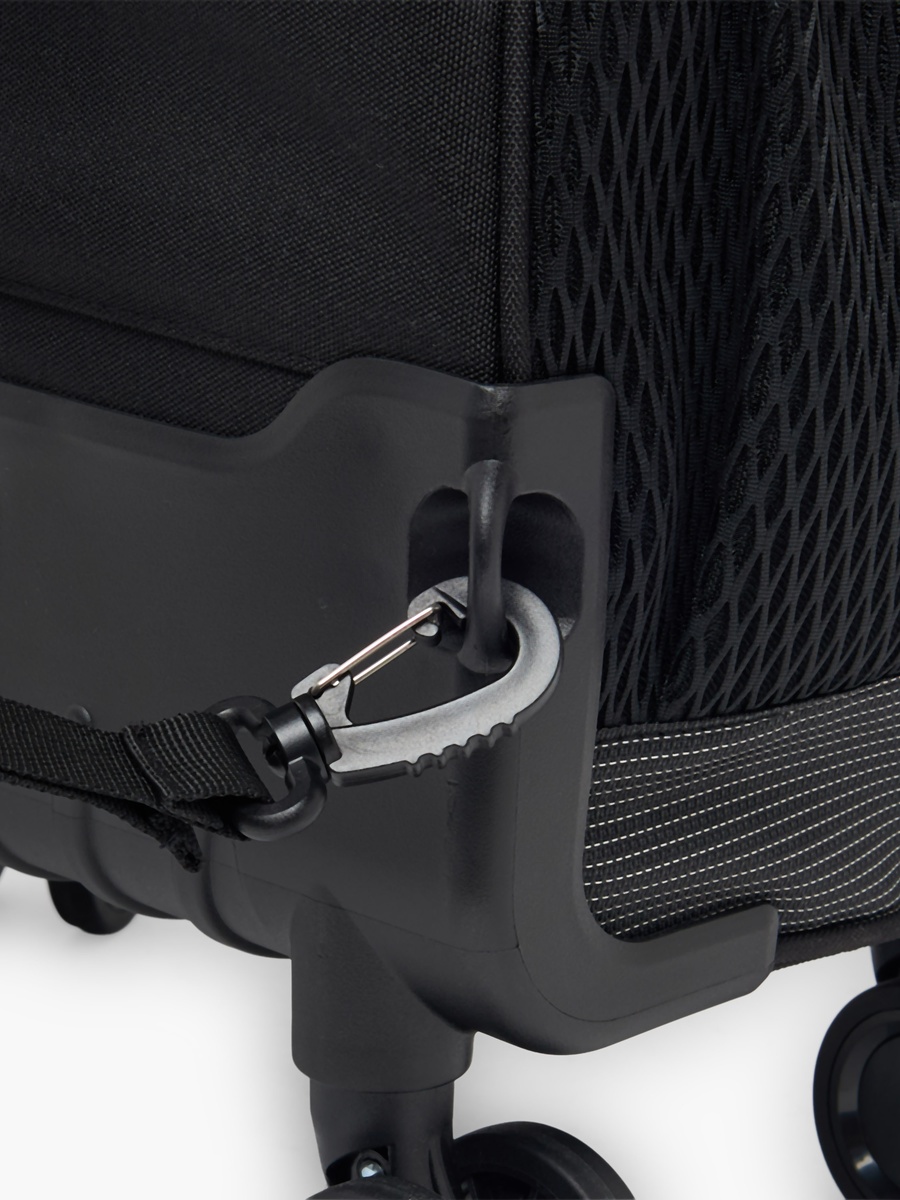 Logo Textured Trolley Bag with Durable Wheels - 18 inches