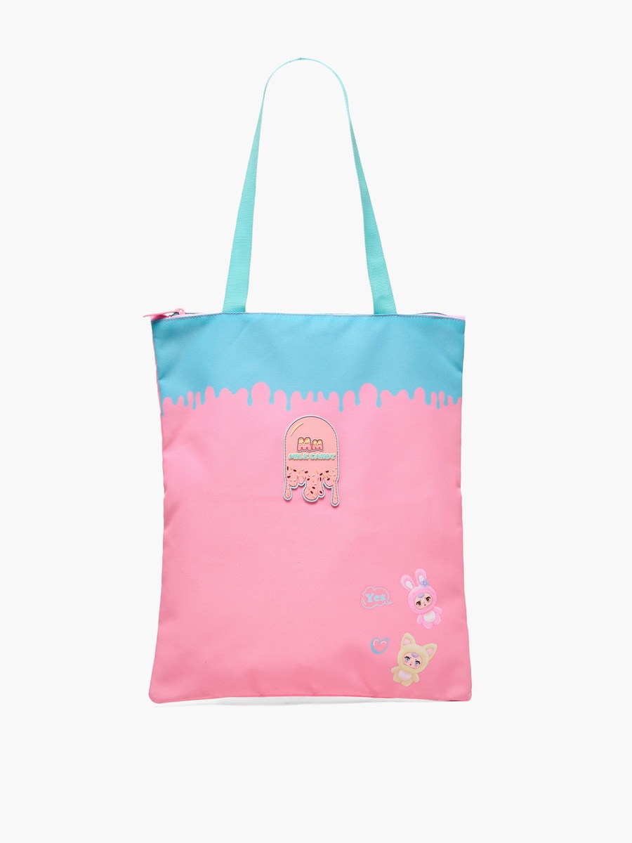 Printed Shoulder Bag with Zip Closure