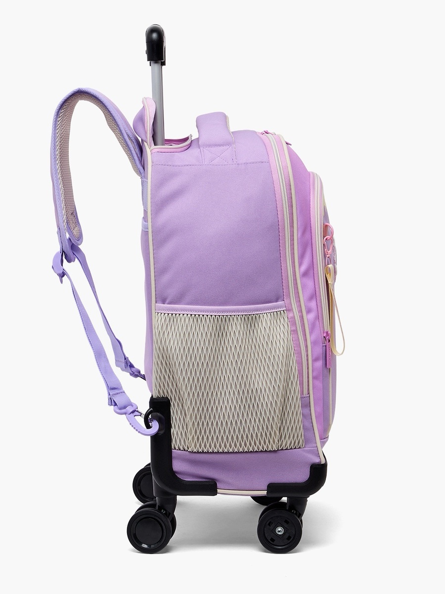 شنطة ترولي بطبعات ميلك كاندي ومقبض قابل للسحب للبنات من 8-12 سنة - 18 بوصة