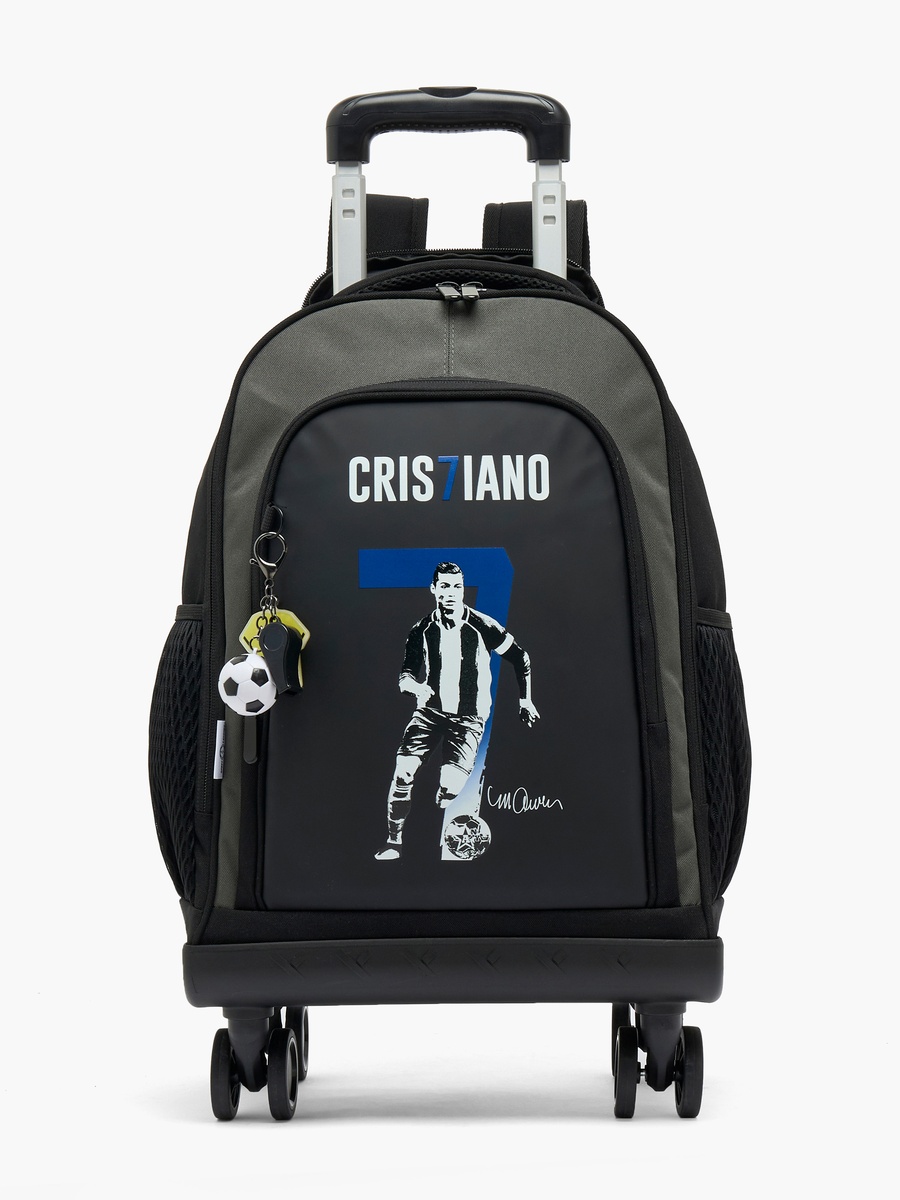 Cristiano Print Trolley Bag Retractable Handle - 16 inches