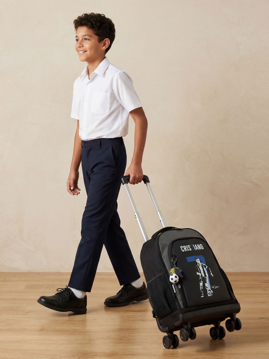 Cristiano Print Trolley Bag Retractable Handle - 16 inches
