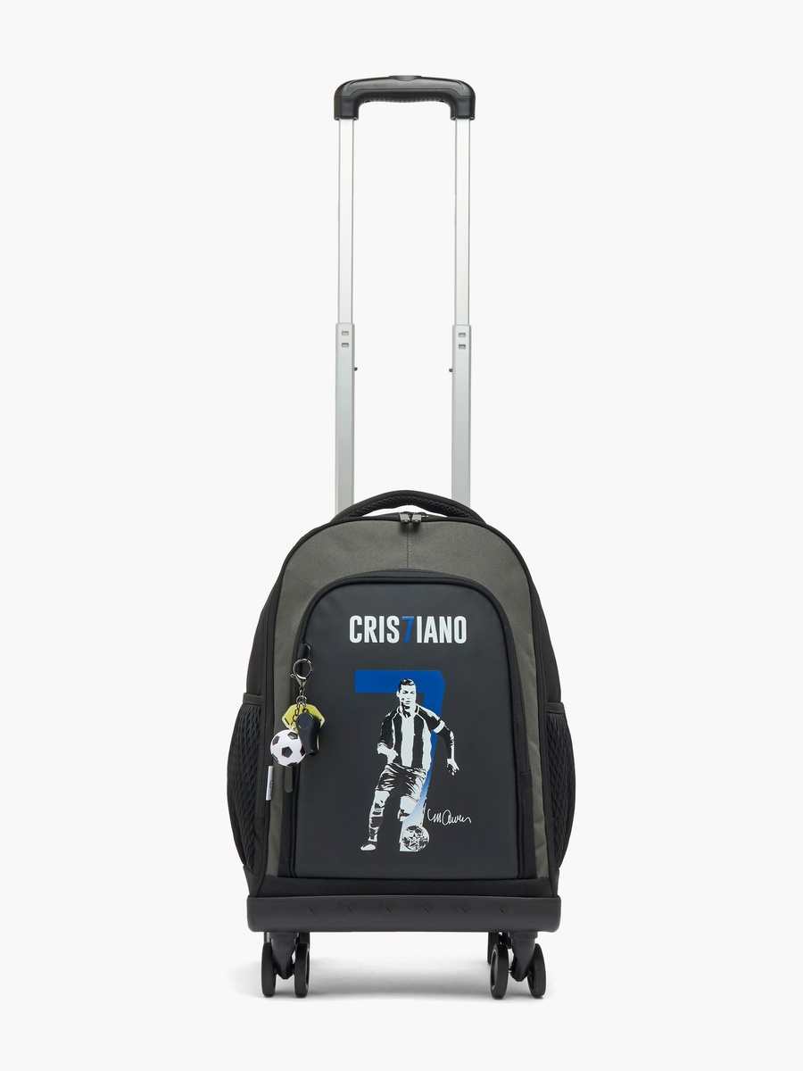 Cristiano Print Trolley Bag Retractable Handle - 16 inches
