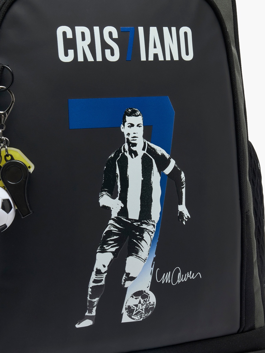 Cristiano Print Trolley Bag Retractable Handle - 16 inches