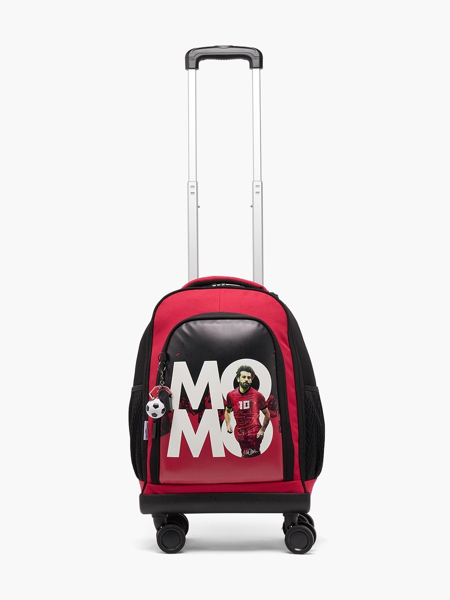 Mo Salah Print Trolley Bag with Durable Wheels - 18 inches
