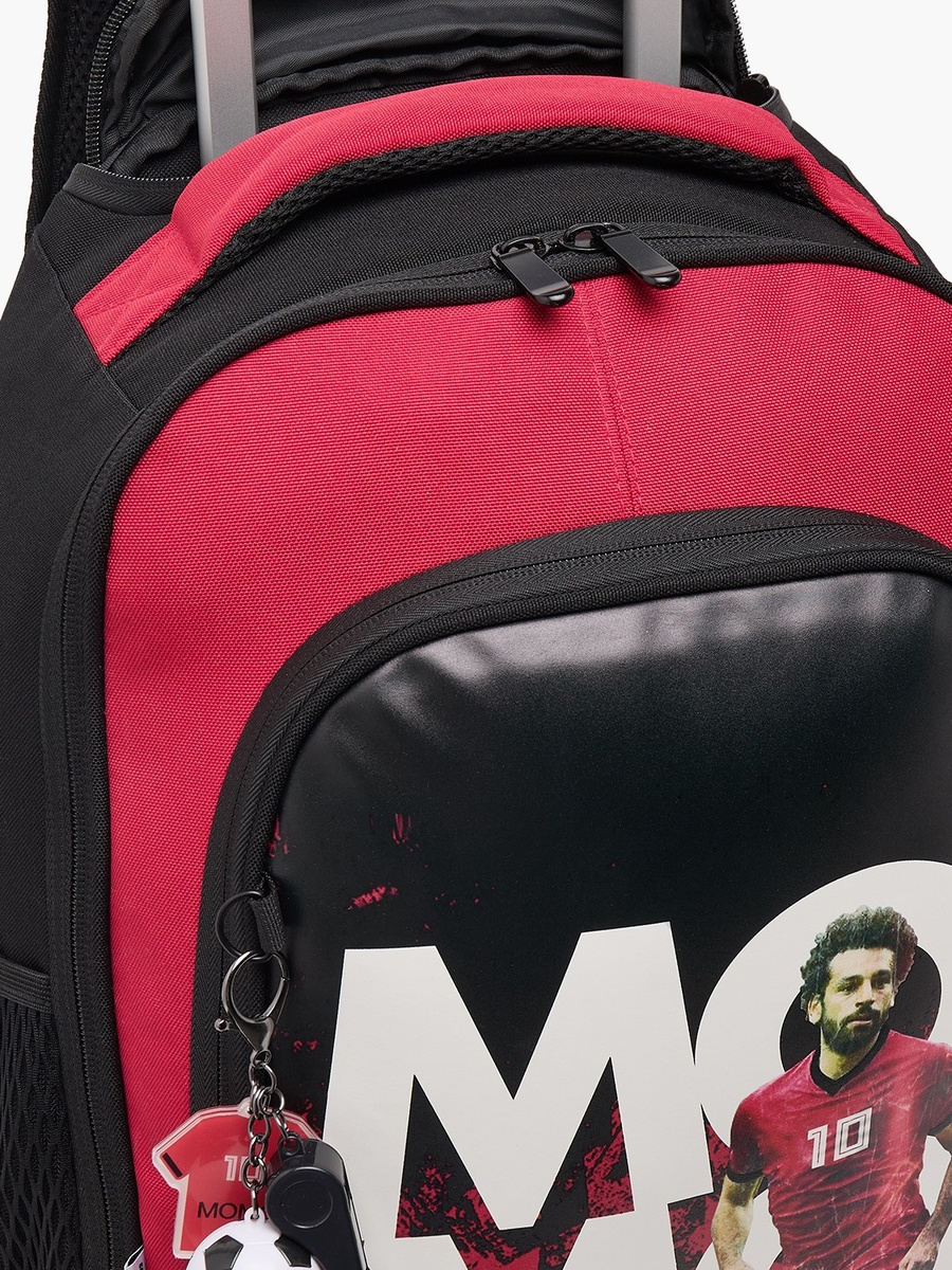 Mo Salah Print Trolley Bag with Durable Wheels - 18 inches