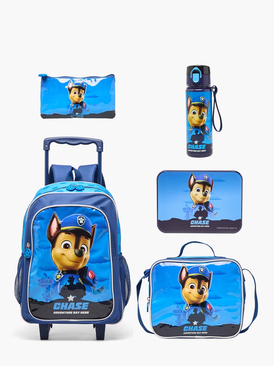 Chase 5-Piece School Trolley Bag Set with Lunch Bag - 16 inches