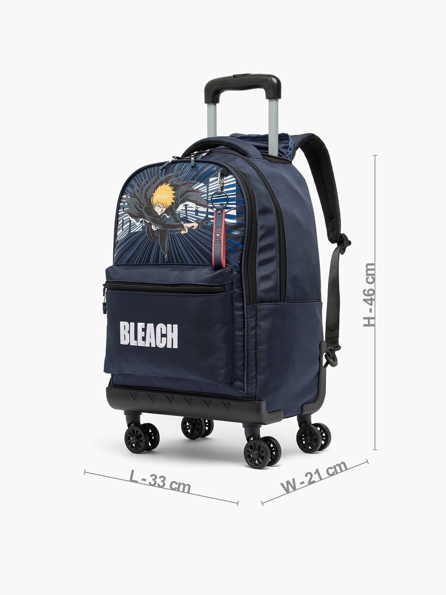 Bleach Print Trolley Bag with Padded Straps - 18 inches